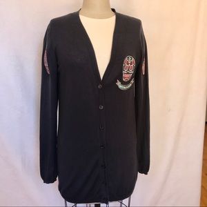 Hydrogen Luxury Italian sportswear navy cardigan.